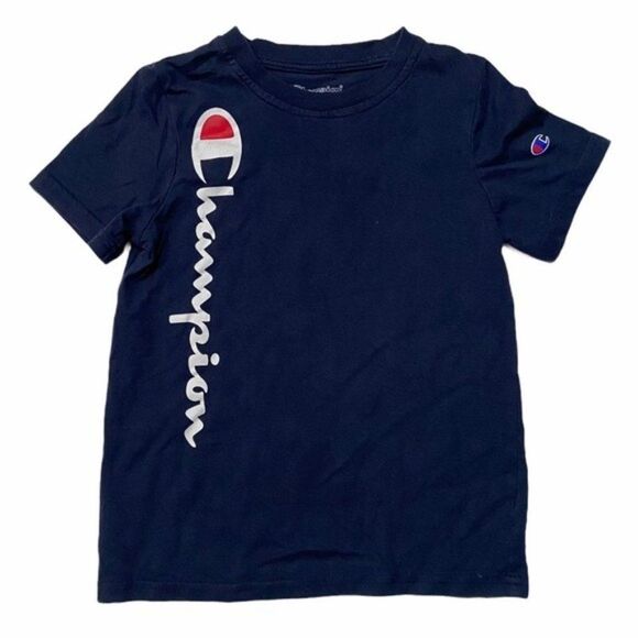 Champion Navy Logo Short Sleeve T-Shirt - Picture 1 of 4